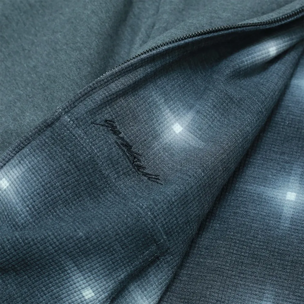 YARDSALE REVERSIBLE THERMAL HOOD // BLACK/CHARCOAL