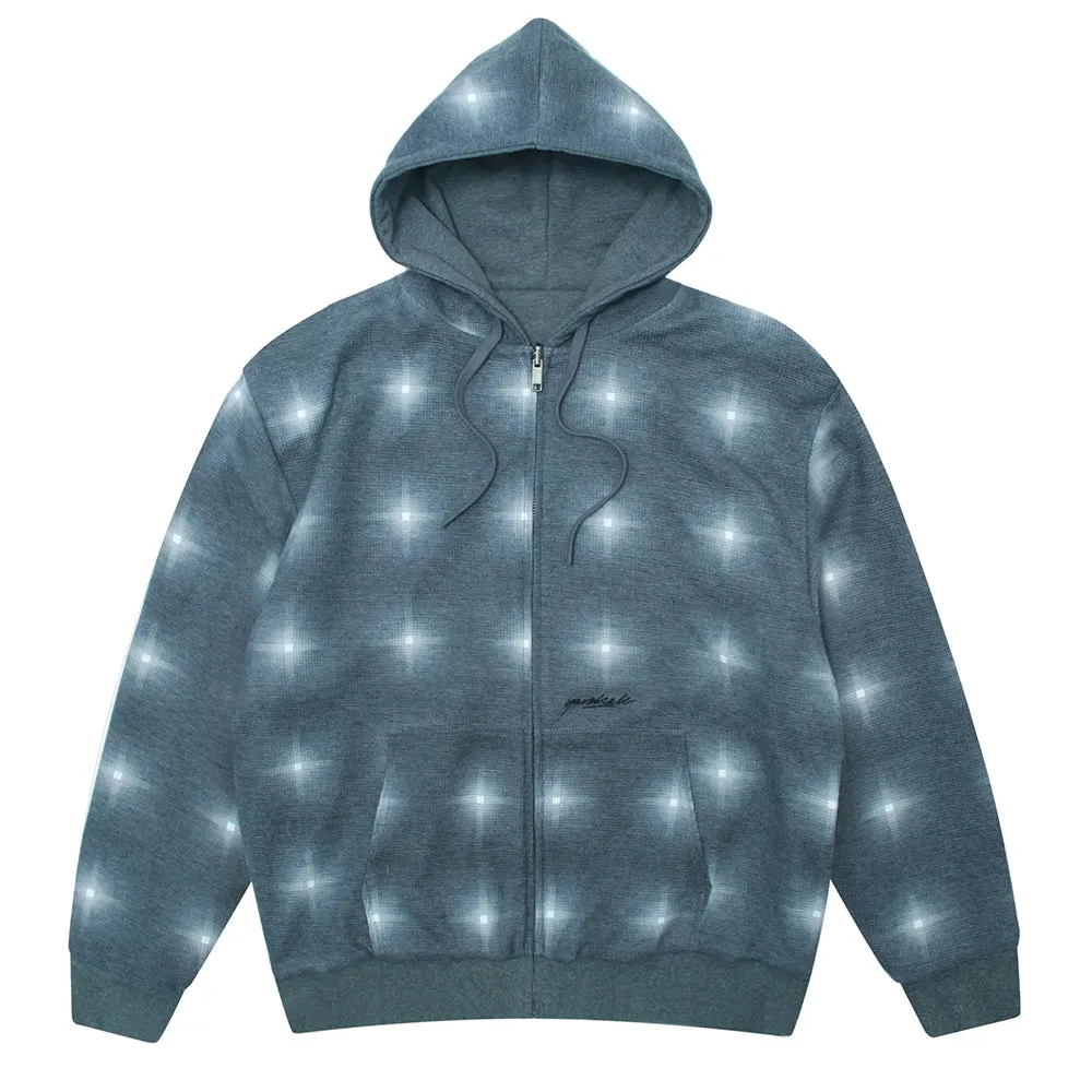 YARDSALE REVERSIBLE THERMAL HOOD // BLACK/CHARCOAL