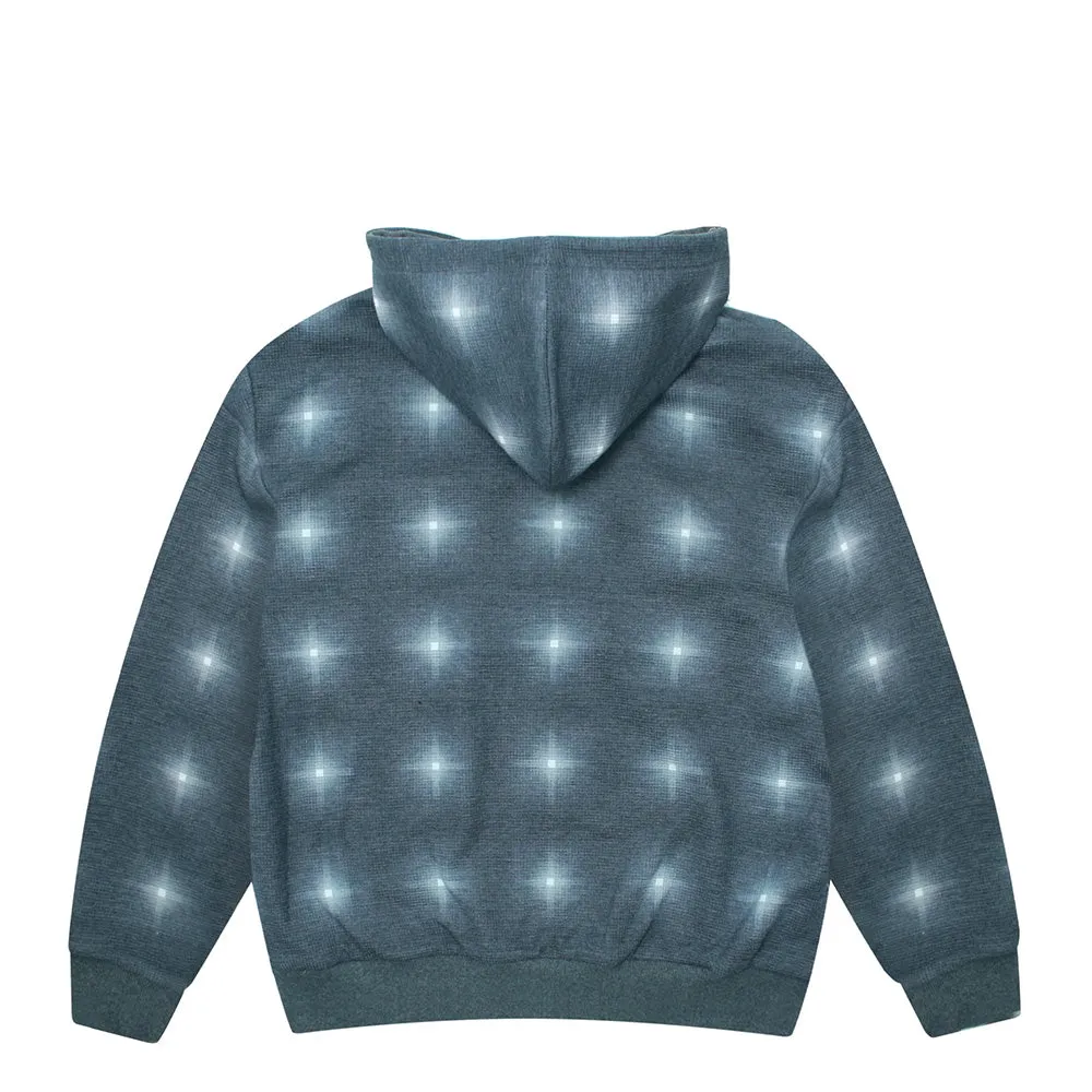 YARDSALE REVERSIBLE THERMAL HOOD // BLACK/CHARCOAL
