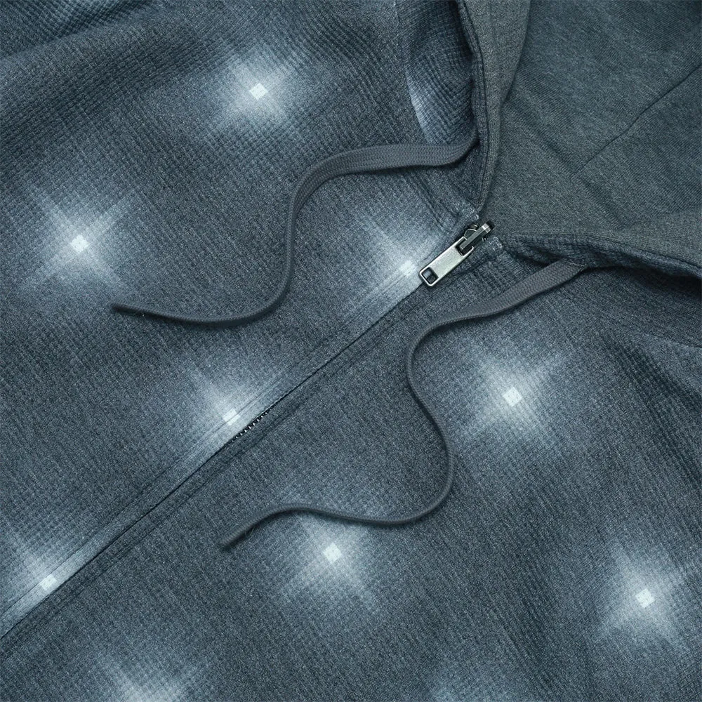 YARDSALE REVERSIBLE THERMAL HOOD // BLACK/CHARCOAL