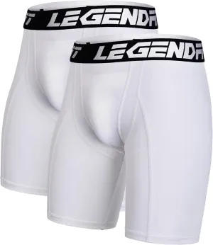 Youth Boys Baseball Compression Underwear w/Cup Pocket(NO Cup) Protective Athletic Shorts Football - 2 Pack